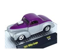 XUFQRAN Esposizione in miniatura Kit Modello Pressofuso Per Auto In Lega Willis In Scala 1:64 Simulazione Collezione Statica Ornamenti Collezione di veicoli simulati