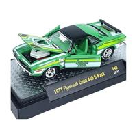 XUFQRAN Esposizione in miniatura Kit Pressofuso Per Auto In Lega Plymouth Cuda In Scala 1:64 Simulazione Collezione Statica Di Ornamenti Collezione di veicoli simulati