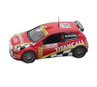 XUFQRAN Esposizione in miniatura Scala 1:43 Per Fiat Punto S1600 WRC 2004 Auto Die Cast Modello Da Collezione Ornamenti Statici Collezione di veicoli simulati
