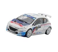 XUFQRAN Esposizione in miniatura Scala 1:43 Per Peugeot 208T16 WRC 2014 Modello Pressofuso Da Collezione Per Hobbisti Ornamenti Statici Collezione di veicoli simulati
