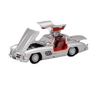 XUFQRAN Esposizione in miniatura Scala 1:64 Per Il Modello Da Collezione Pressofuso Auto 300SL W198 Del 1955 Con Portiere Ad Ali Di Gabbiano Ornamenti Statici Collezione di veicoli simulati(Rosso)