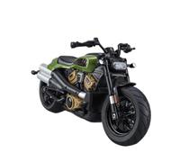 XUFQRAN Modelli in scala Kit Modello Moto Harley Cruiser In Scala 1:12, Ornamenti Da Collezione Pressofusi Statici Verdi Oggetti da collezione