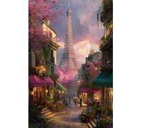 XUHEWA Kit Punto Croce Prestampato Via della Torre di Ferro Set Ricamo Fai Da Te Dipinto Contato Stampato Arte Murale Decorazione Casa 11CT 40x50cm