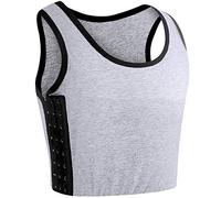 XUJI Binder per il seno Tomboy Cotton traspirante con elastico per donne transgender FTM