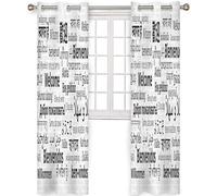 XUJIAHUI - Tende con occhielli, personalizzate, con motivo a libreria, isolanti termici, oscuranti, per soggiorno, camera da letto, finestra, tende oscuranti, 250 x 220 cm, 2 pannelli