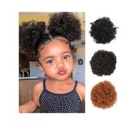 XUJUAN-0227 Chignon da Donna Chignon for Capelli Ricci Afro Sintetici da 4 Pollici, Piccolo, con Coulisse, for Ragazze e Donne Estensione del panino(Light Auburn)
