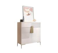 XUJUAN-0227 Scarpiera Mobiletto for scarpe di lusso leggero, ingresso in villa, ingresso semplice e moderno, soggiorno, lastra di roccia color crema, mobiletto for ingresso Scaffale portascarpe