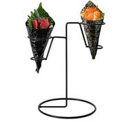 Xujuika Supporto per cono , supporto nero per zucchero filato e , cono robusto per esposizione di alimenti, cibo decorativo per coni di neve, sushi, popcorn, caramelle, patatine fritte
