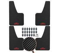 XUKEY 4 pz Universale Parafanghi 36x21cm nero per Auto SUV Van Hatchback UTV ATV Anteriore Posteriore Fango Flaps Paraspruzzi Parafanghi con Hardware ("R.S MUD Flaps"-Lettera)