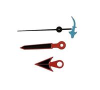XUKKJI Puntatore con lancette nere con bordo rosso per coda di capelli/per tartaruga/per Trident Second Hand Accessori per orologi da uomo per movimento NH35/NH36/4R/7S, Pacchetto 6, One Size