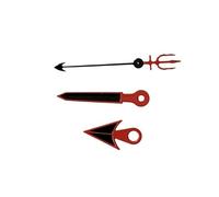 XUKKJI Puntatore con lancette nere con bordo rosso per coda di capelli/per tartaruga/per Trident Second Hand Accessori per orologi da uomo per movimento NH35/NH36/4R/7S, Pacchetto 13, One Size