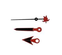 XUKKJI Puntatore con lancette nere con bordo rosso per coda di capelli/per tartaruga/per Trident Second Hand Accessori per orologi da uomo per movimento NH35/NH36/4R/7S, Pacchetto 1, One Size