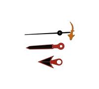 XUKKJI Puntatore con lancette nere con bordo rosso per coda di capelli/per tartaruga/per Trident Second Hand Accessori per orologi da uomo per movimento NH35/NH36/4R/7S, Pacchetto 8, One Size