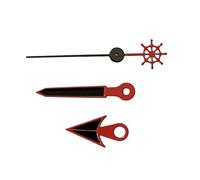 XUKKJI Puntatore con lancette nere con bordo rosso per coda di capelli/per tartaruga/per Trident Second Hand Accessori per orologi da uomo per movimento NH35/NH36/4R/7S, Pacchetto 9, One Size