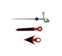 XUKKJI Puntatore con lancette nere con bordo rosso per coda di capelli/per tartaruga/per Trident Second Hand Accessori per orologi da uomo per movimento NH35/NH36/4R/7S, Pacchetto 19, One Size