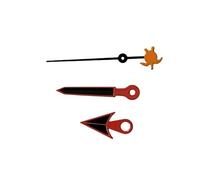 XUKKJI Puntatore con lancette nere con bordo rosso per coda di capelli/per tartaruga/per Trident Second Hand Accessori per orologi da uomo per movimento NH35/NH36/4R/7S, Pacchetto 4, One Size