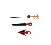 XUKKJI Puntatore con lancette nere con bordo rosso per coda di capelli/per tartaruga/per Trident Second Hand Accessori per orologi da uomo per movimento NH35/NH36/4R/7S, Pacchetto 12, One Size