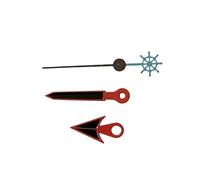 XUKKJI Puntatore con lancette nere con bordo rosso per coda di capelli/per tartaruga/per Trident Second Hand Accessori per orologi da uomo per movimento NH35/NH36/4R/7S, Pacchetto 10, One Size