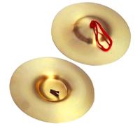 XUKZIMA 1 Paio Cimbali da Dito Zills in Ottone, Strumento a Percussione Manuale per Danza del Ventre, Yoga, Meditazione Spirituale, Cimbali Tibetani (9 cm)