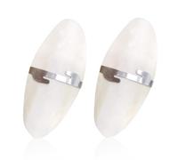 XUKZIMA 2 Pcs Osso di Seppia Naturale con 2 Supporti in Metallo Per Pappagalli Tartarughe e Uccelli Dimensioni 15 cm