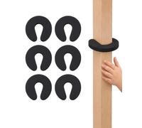 XUKZIMA Fermaporta Sicurezza Bambini Set da 6, Blocca Porta e Fermafinestre Nero in Plastica Robusta, Salvadita Neonati, Impedisce alle Porte di Sbattere per Correnti d'Aria