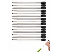 XUKZIMA Refill Penne A Sfera Nero, 20 Pezzi, Punta Media | Inchiostro Liquido Fluido Ad Asciugatura Rapida | Compatibile Parker & Standard | Per Ufficio E Studio Ordinato