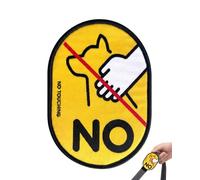 XUKZIMA Set di 1 Targhetta Cane Social Patch di Identificazione Non Toccare per Guinzaglio, Etichetta di Sicurezza ad Alta Visibilità per Cani Reattivi o in Addestramento