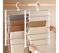 XULIERIERUX Appendiabiti Salvaspazio 2 Pezzi, Grucce Pantaloni Pieghevole, Appendini Per Pantaloni, Gonne, Cravatte, Foulard, Cinture, Lenzuola
