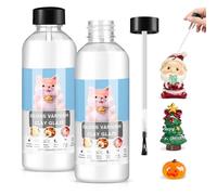 XULIERUX Smalto trasparente 200ml, per ceramica e argilla modellabile ad asciugatura all'aria, effetto lucido, resistente, impermeabile, per tempere acriliche.