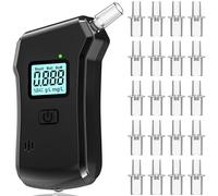 XULIERUX Test Alcolico Digitale, Test Alcolico Respiro Alta Precisione Con Display LCD, Dotato Di 20 Bocchini, Adatto Per Casa, Feste, Conducenti