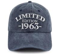 Xullaxth Decorazioni per il 61° compleanno per uomini e donne, cappello da festa in edizione limitata 1963, ricamo regolabile, regalo di compleanno per 61 anni, berretto da baseball per marito moglie