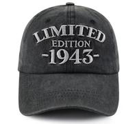 Xullaxth Edizione limitata 1940 1941 1942 1943 1944 1945 1946 1947 1948 1949 cappello per uomo donna berretto da baseball regolabile in cotone, 1943 Nero, Taglia unica