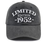 Xullaxth Edizione Limitata 1950 1951 1952 1953 1954 1955 1956 1957 1958 1959 Cappello per Uomo Donna, Berretto da Baseball Regolabile in Cotone, 1952 Nero, Taglia Unica