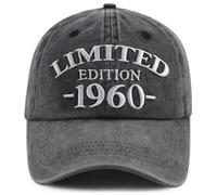 Xullaxth Edizione limitata 1960 1961 1962 1963 1964 1965 1966 1967 1968 1969 cappello per uomo donna, berretto da baseball regolabile in cotone, 1960 Nero, Taglia unica
