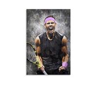 XULLONG Poster artistico da parete con stelle del tennis di Rafael Nadal, decorazione artistica da parete per soggiorno e casa, 60 x 90 cm