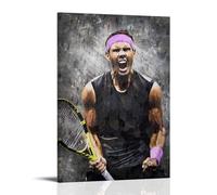 XULLONG Stampa artistica da parete su tela con stelle del tennis di Rafael Nadal, decorazione per la casa, 30 x 45 cm