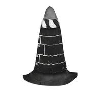 XULLZH Classico film Clapboard nero stampa mantello con cappuccio Halloween Natale mantello costume donne uomini adulti mascherata Dress Up