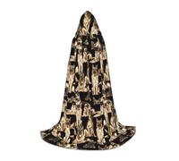 XULLZH Costume da pastore tedesco con cappuccio, mantello con cappuccio, costume da donna e uomo, per travestimento in maschera