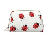 XULLZH Infinite - Astuccio da viaggio in pelle con cerniera, portatile, con stampa maculata, da donna, per articoli da toeletta da viaggio, piccola, colore bianco, taglia unica, Bianco, One Size