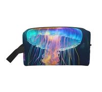 XULLZH Jellyfish ocean Print grande capacità da viaggio organizzatore cosmetico portatile sacchetto cerniera borsa portaoggetti articoli da toeletta bianco, taglia unica, Bianco, One Size