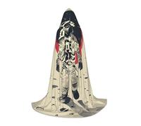 XULLZH Mantella con cappuccio con stampa astronauta lunare per Halloween da donna uomo adulto costume da festa in maschera