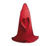 XULLZH Red Peach Pattern Print Hooded Cape Halloween Christmas Cape Costume Donne Uomini Adulti Masquerade Dress Up