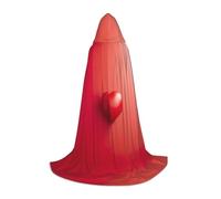 XULLZH Red Peach Pattern Print Hooded Cape Halloween Christmas Cape Costume Donne Uomini Adulti Masquerade Dress Up