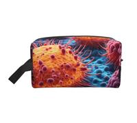 XULLZH Un dipinto disegnato a mano di una cellula cancerosa nella stampa Grande capacità Viaggio Portatile Cosmetico Organizer Pouch Zipper Toiletry Storage Bag, Bianco, Taglia Unica, Bianco, One Size