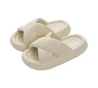 Xumh2024-3 Ciabatte Nuvola Donna Morbide Personalità della moda Sandali Donna Estate Fondo spesso esterno Pantofole da casa for la casa all'aperto Uomo Nuovo Estate Beach Slide(Beige,40-41)