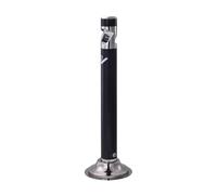 Xumh2024-3 Colonna da esterno Posacenere da esterno fisso, area fumatori pubblica, colonna in frassino smaltata e cotta in ferro, colore nero Posacenere da terra