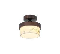 Xumh2024-3 lampara de techo Lampada da soffitto for balcone d'ingresso in tessuto stampato, stile medievale, arte retrò, lampada decorativa Plafoniere