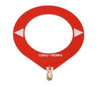 XUMIUZIY Antenne Ad Anello Portatili, Antenne WB a Ciambella da 10kHz a 180MHz Interfaccia SMA Maschio, con Convertitore a Bassa Impedenza, per Campeggio, Uso Esterno, Radio Interna ((Rosso) SMA