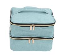 XUMIUZIY Borsa Organizer per Smalti per Unghie Custodia Durevole a Doppio Strato per Smalto Semipermanente e Strumenti per gli Appassionati di Manicure Verde 10 X 8,3 X 7,3 Pollici