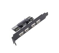 XUMIUZIY Cavo Staffa PCI USB 2.0 a 4 Porte |Adattatore Doppio da Intestazione a 9 Pin per Hub USB per Computer Desktop
